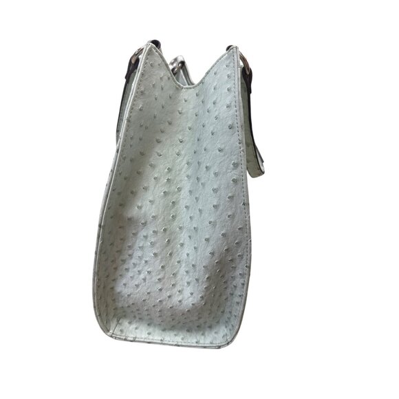 Mondani NY Womens Mint Green Ostrich-Embossed Handbag Purse SKU 7229 - Picture 4 of 11